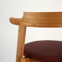 PP Mobler（PPモブラー） / PP58/3（Tripod Chair） 3本脚 チェア / オーク材・クリアバイオオイル仕上げ / スタンダードレザー（India Red）