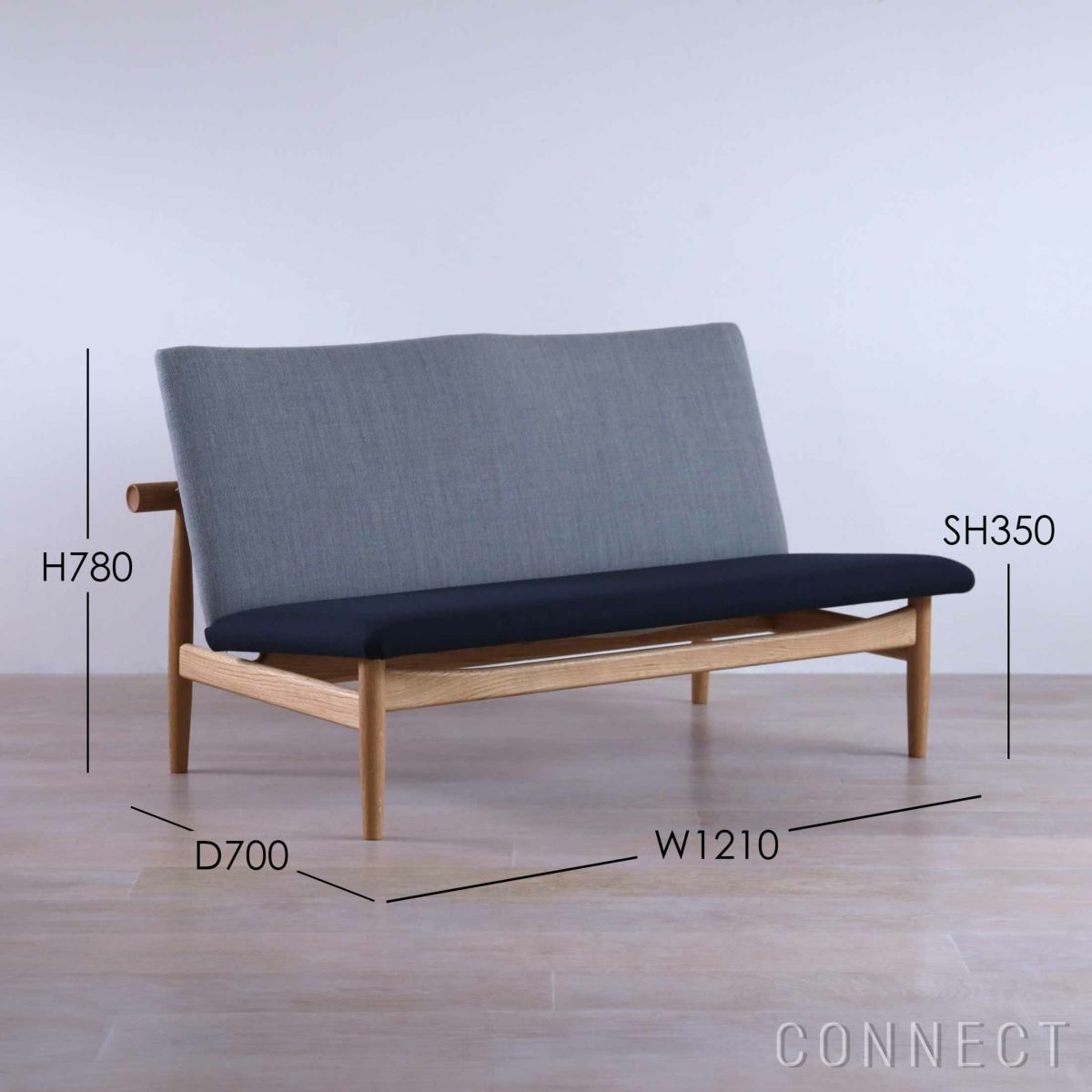 HOUSE OF FINN JUHL（ハウス・オブ・フィンユール） / JAPAN SOFA 2 SEATER（ジャパンソファ ２シーター） / オーク材・オイル仕上げ / Fiord 2（フィヨルド）151・782
