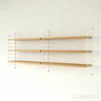 String Furniture（ストリング ファニチャー） / String Pocket（ストリング ポケット） / オーク×ホワイト / 石膏ボードアンカー付き / 壁面収納 / 2連セット