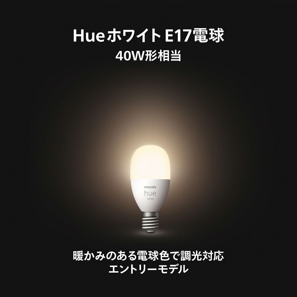 Philips Hue（フィリップスヒュー） / ホワイト E17 LED電球 40W形相当 PH17WH1 / スマート電球