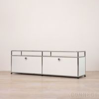 USM（ユーエスエム） / USM Haller TV Board（USMハラー テレビボード） / W1523×D373×H490mm / ドロップダウンドア×2 / ピュアホワイト