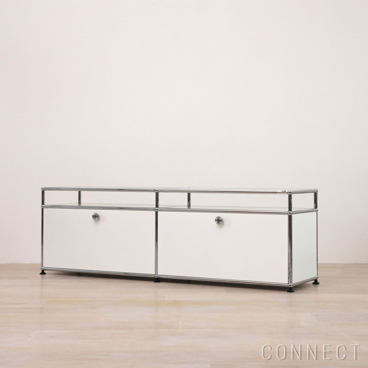 USM（ユーエスエム） / USM Haller TV Board（USMハラー テレビボード） / W1523×D373×H490mm / ドロップダウンドア×2 / ピュアホワイト