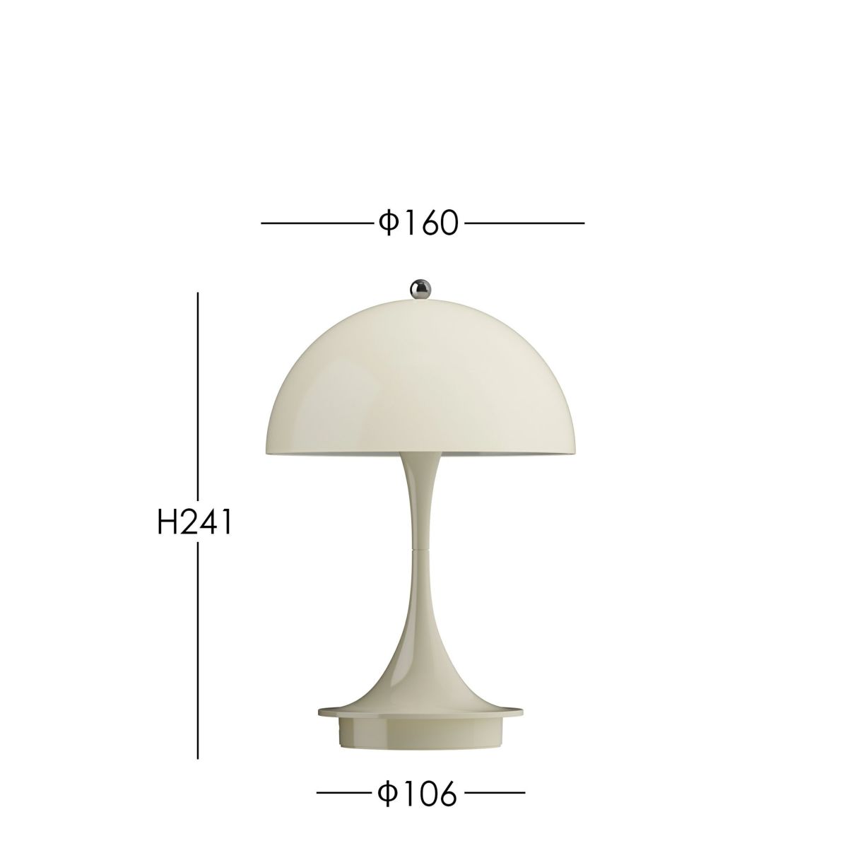 Louis Poulsen（ルイスポールセン） / Panthella 160 Portable V3（パンテラ 160 ポータブル） / オパール・ベージュ / テーブルランプ