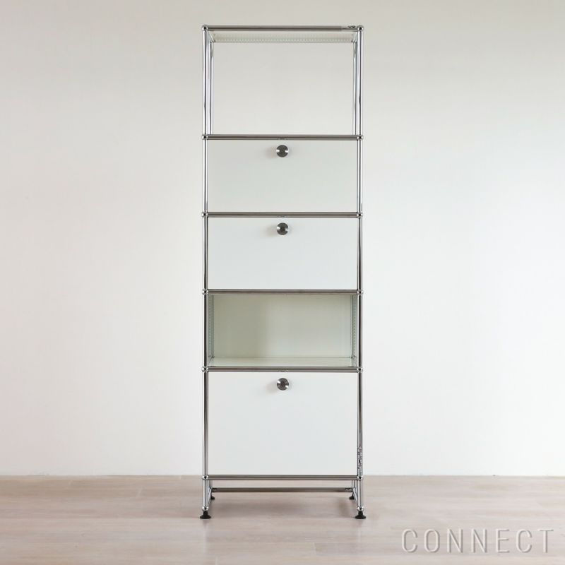 USM（ユーエスエム） / USM Haller Cabinet（USMハラー キャビネット） / W523×D373×H1590mm /  エクステンションドア×3（メタルボックスインサート付） / ピュアホワイト | CONNECT