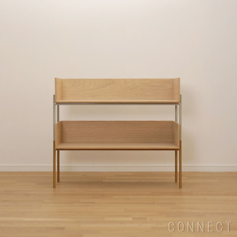 【アウトレット】FRITZ HANSEN（フリッツ・ハンセン） / SKAGERAK（スカゲラック） / Vivlio Shelf（ビブリオ シェルフ） Medium / Vivlio Frame（ビブリオ フレーム） シルクグレー×シナモンブラウン / 2段セット