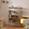 【アウトレット】FRITZ HANSEN（フリッツ・ハンセン） / SKAGERAK（スカゲラック） / Vivlio Shelf（ビブリオ シェルフ） Medium / Vivlio Frame（ビブリオ フレーム） シルクグレー×シナモンブラウン / 2段セット