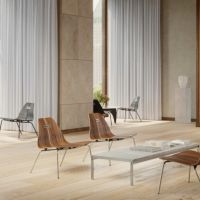 FRITZ HANSEN（フリッツ・ハンセン） / PK23（ピーケー23） / ウォルナット / ステンレススチール脚 / ラウンジチェア