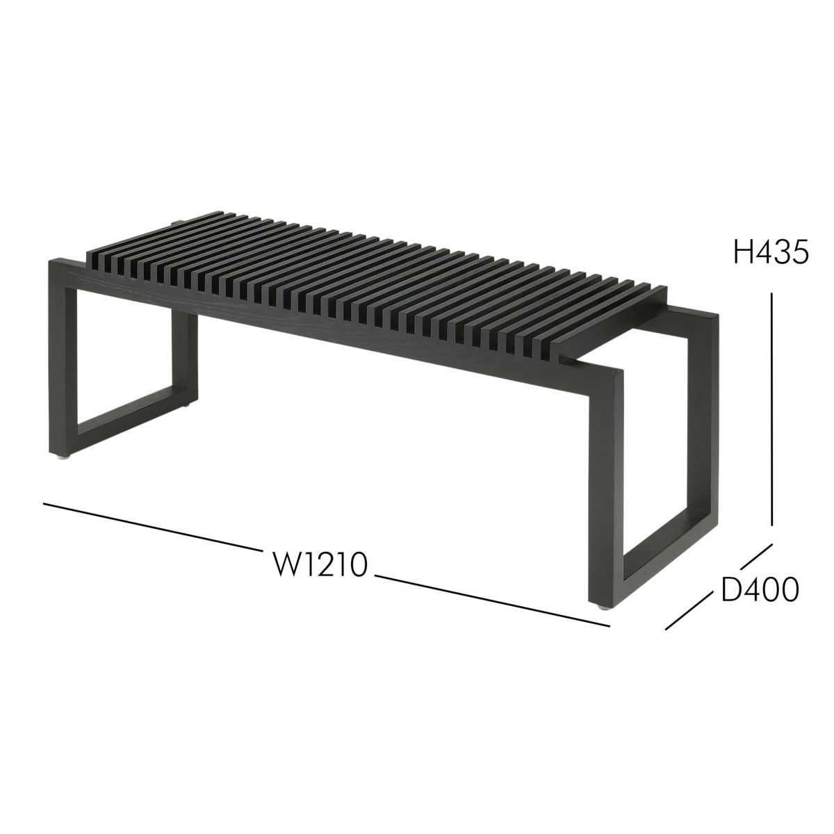 FRITZ HANSEN（フリッツ・ハンセン） / Cutter Bench（カッター ベンチ） / オーク材 / ブラック