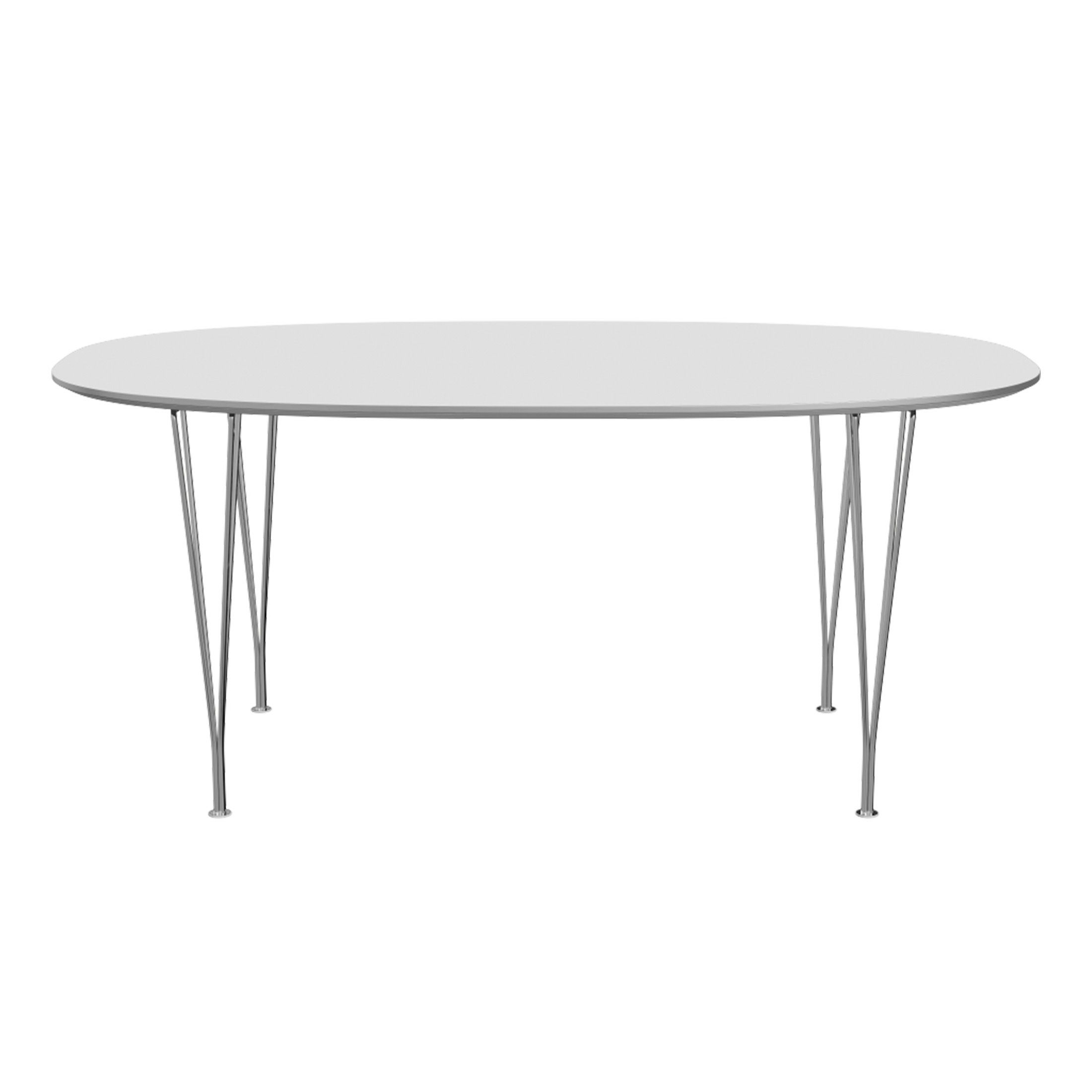 FRITZ HANSEN（フリッツ・ハンセン） / TABLE SERIES（テーブルシリーズ）B616 / スーパー楕円テーブル / ホワイト / クローム脚