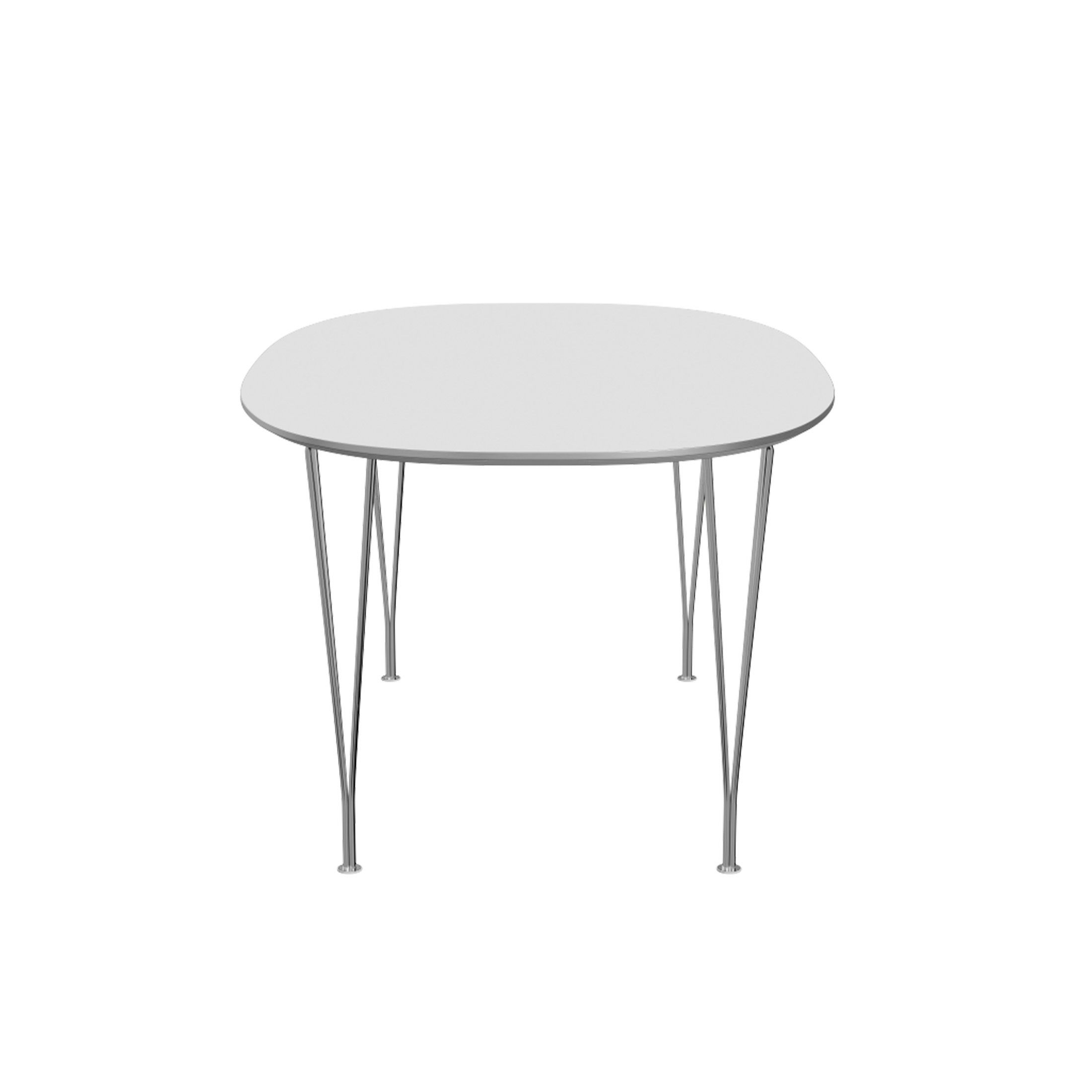 FRITZ HANSEN（フリッツ・ハンセン） / TABLE SERIES（テーブルシリーズ）B616 / スーパー楕円テーブル / ホワイト / クローム脚