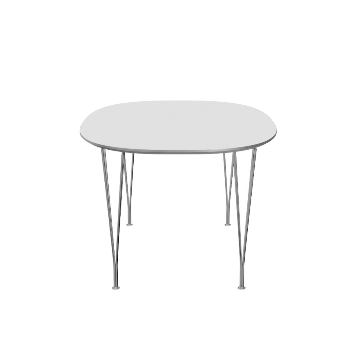 FRITZ HANSEN（フリッツ・ハンセン） / TABLE SERIES（テーブルシリーズ）B616 / スーパー楕円テーブル / ホワイト / クローム脚