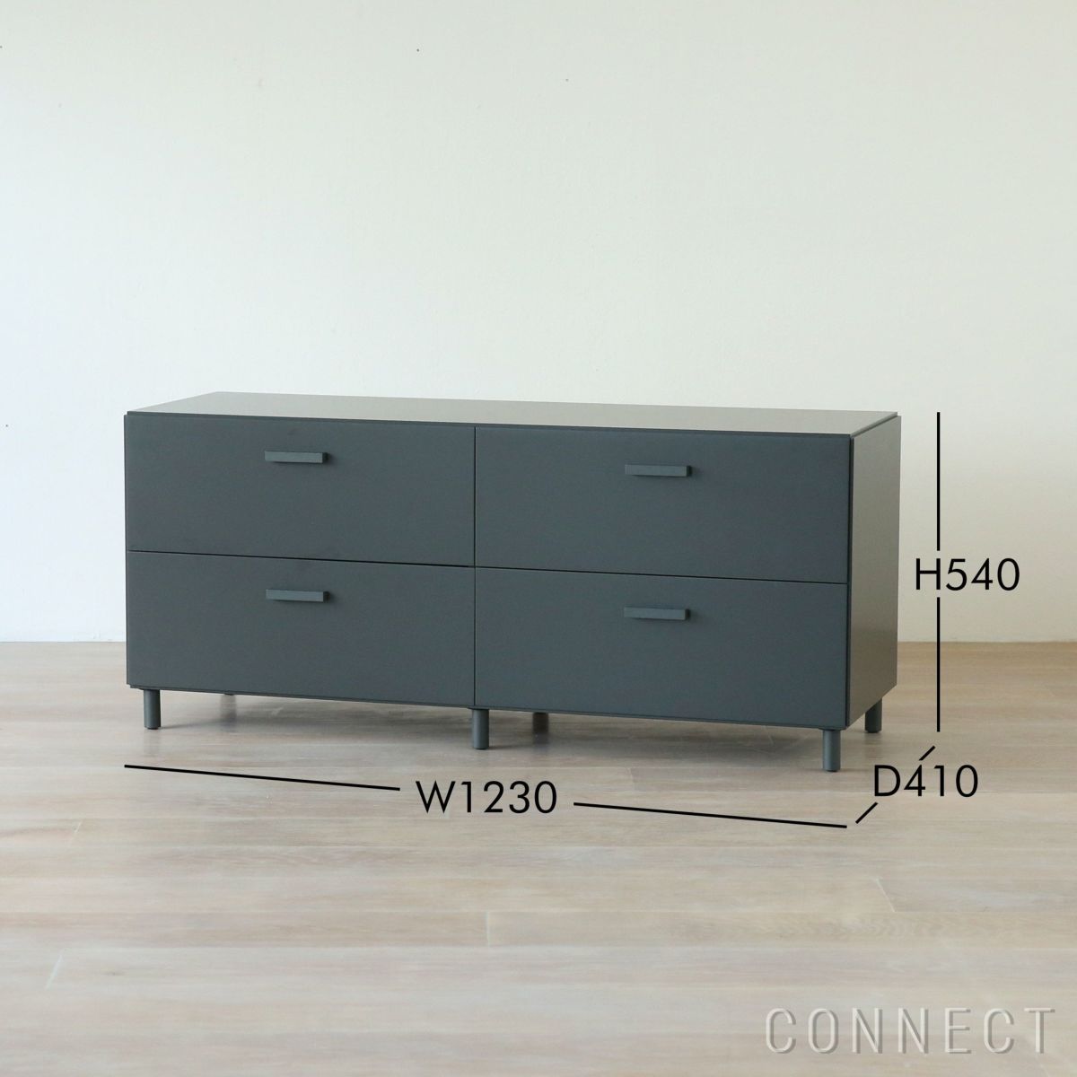 String Furniture（ストリング ファニチャー） / Relief wide beige / legs（レリーフ） / W123×D41×H46.6cm / グレー / ローチェスト