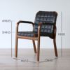 Artek（アルテック） / ARMCHAIR 45（アームチェア45） / バーチ材・ウォルナットステイン / キルティングレザー / ダークブラウン / アームレスト・レザーカバー