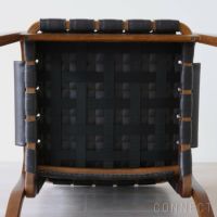 Artek（アルテック） / ARMCHAIR 45（アームチェア45） / バーチ材・ウォルナットステイン / キルティングレザー / ダークブラウン / アームレスト・レザーカバー