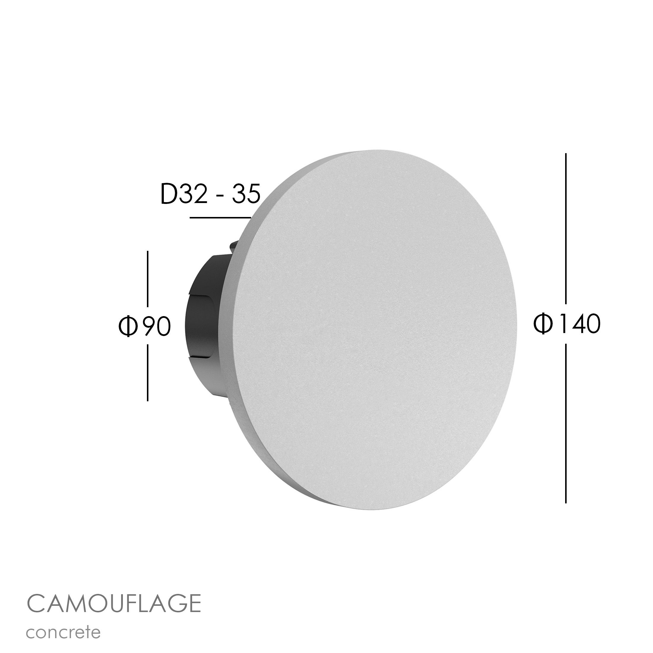 FLOS（フロス） / CAMOUFLAGE / カモフラージュ（アウトドア） 140 / コンクリート / 3000K / ウォールランプ