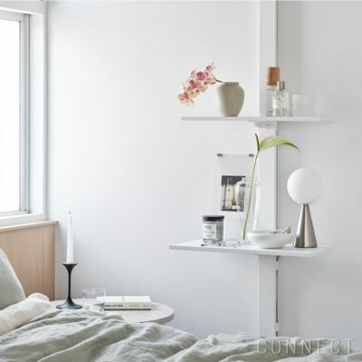 AIR SHELF（エアシェルフ） / Bedside Shelf Set（ベッドサイドシェルフセット） / SET-AS-BSS-WH / 突っ張り型収納