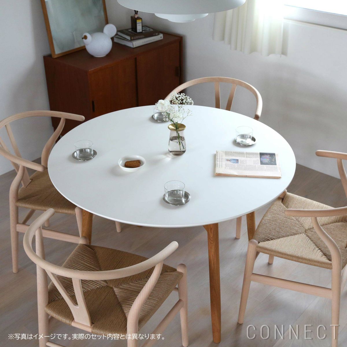 【DINING SET キャンペーン対象・pt10倍】CONNECTセレクトダイニングセット1 / CARL HANSEN & SON（カール・ハンセン＆サン） / BA103（オーク・オイル）＋CH24（ビーチ・ソープ）2脚