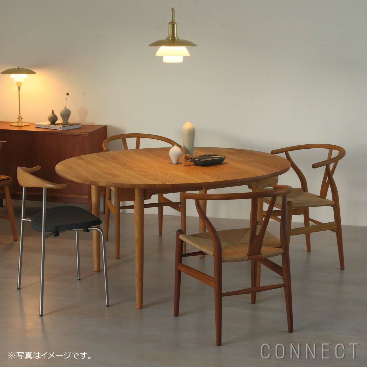  【DINING SET キャンペーン対象・pt10倍】CONNECTセレクトダイニングセット8 / CARL HANSEN & SON（カール・ハンセン＆サン） / CH337（オーク・オイル）＋CH24（オーク・オイル）2脚