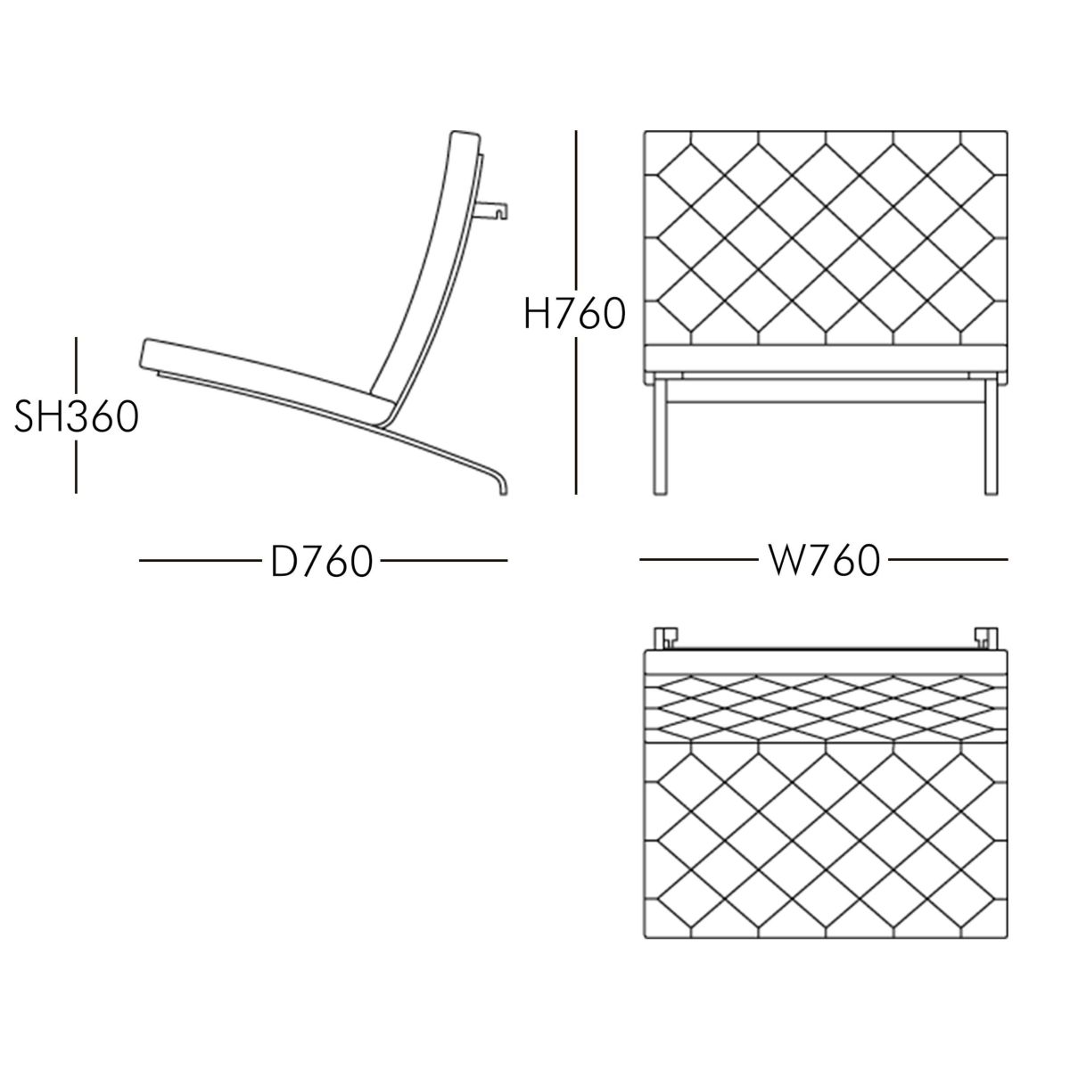 FRITZ HANSEN（フリッツ・ハンセン） / PK26（ピーケー26） / 1シータ / グレースレザー / ウォルナット / ソファ