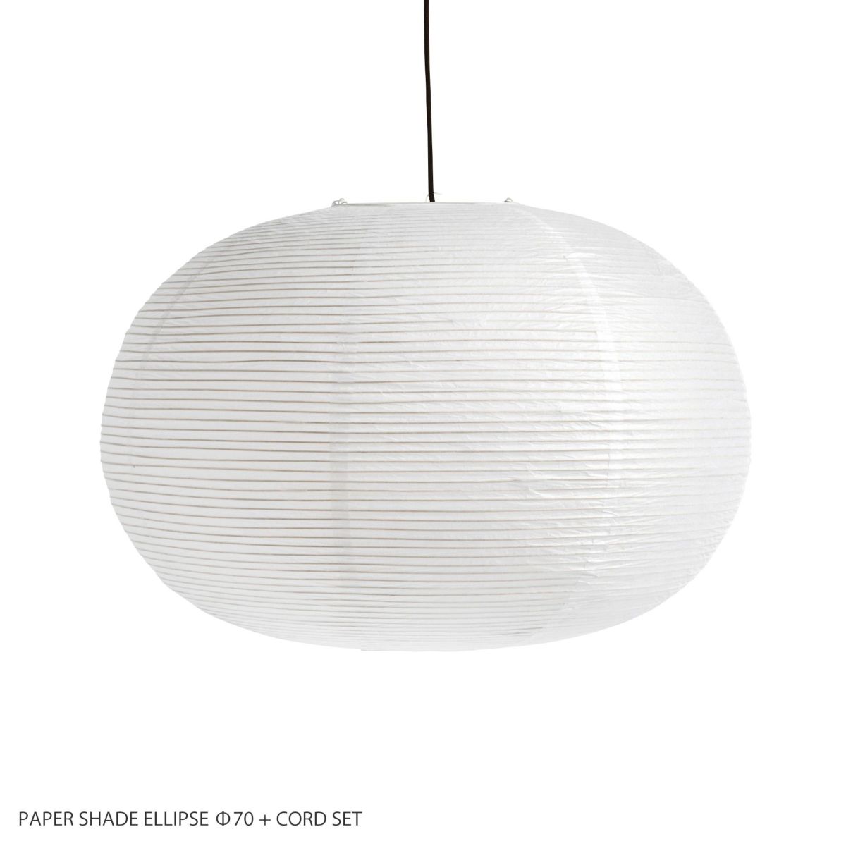 HAY（ヘイ） / PAPER SHADE ELLIPSE + CORD SET（ペーパーシェードエリプス + コードセット） / Φ70 / クラシックホワイト / ペンダントライト