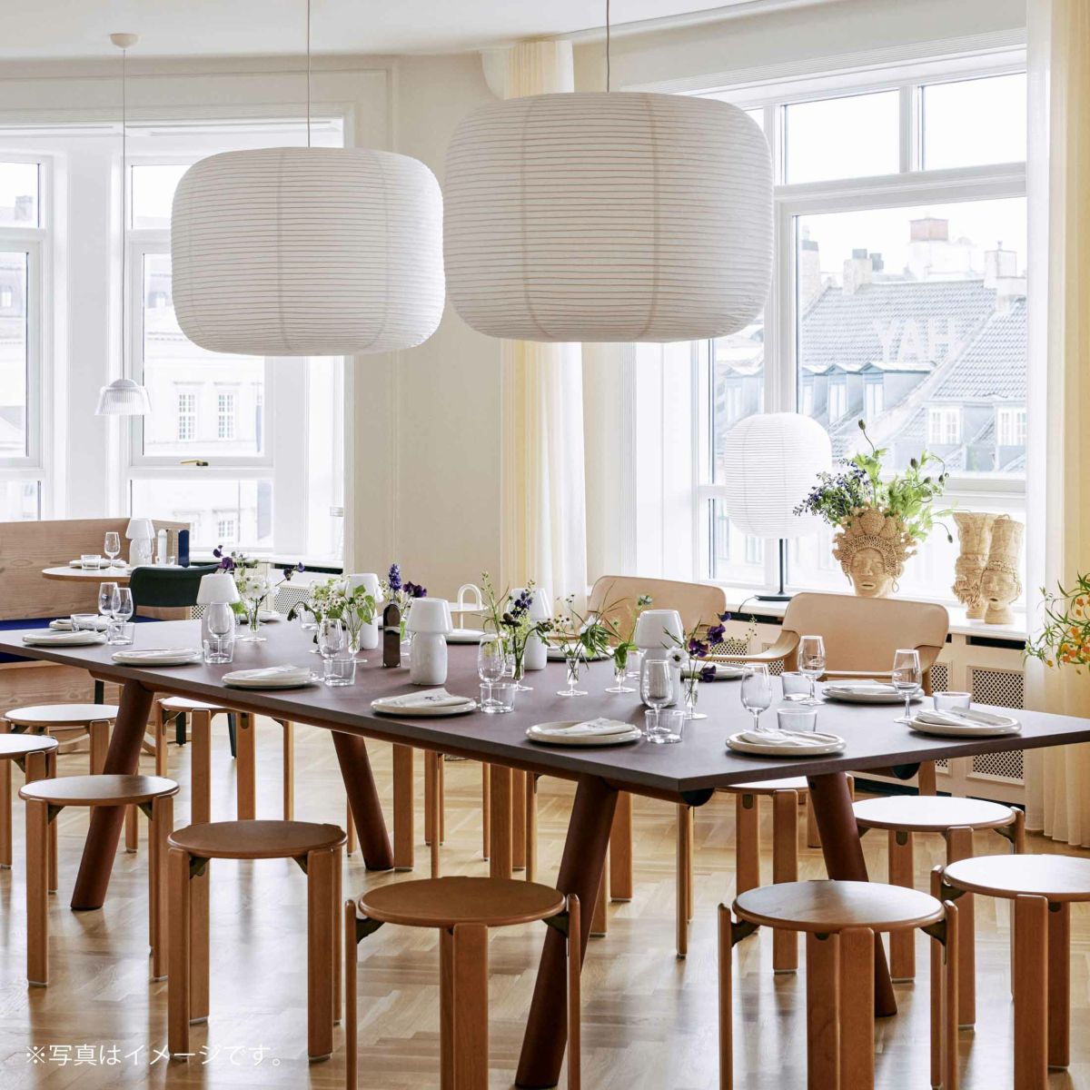 HAY（ヘイ） / PAPER SHADE DONUT + CORD SET（ペーパーシェードドーナツ + コードセット） / Φ60 / クラシックホワイト / ペンダントライト