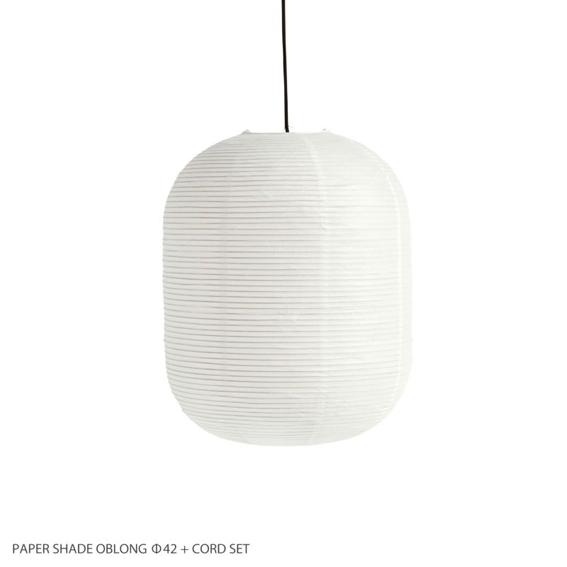 HAY（ヘイ） / PAPER SHADE OBLONG + CORD SET（ペーパーシェードオブロング + コードセット） / Φ42 / クラシックホワイト / ペンダントライト