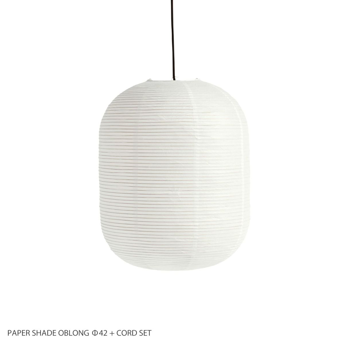 HAY（ヘイ） / PAPER SHADE OBLONG + CORD SET（ペーパーシェードオブロング + コードセット） / Φ42 / クラシックホワイト / ペンダントライト