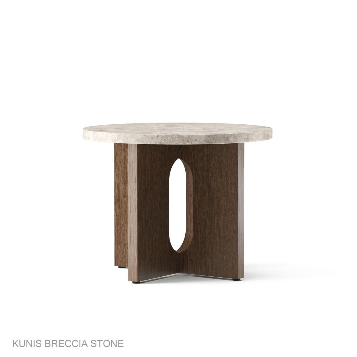Audo Copenhagen（オドー・コペンハーゲン） / ANDROGYNE SIDE TABLE（アンドロジーン サイドテーブル）Φ50 / KUNIS BRECCIA STONE / クニス ブラシア ストーン / 大理石 / ダークステインドオークベース