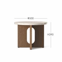 Audo Copenhagen（オドー・コペンハーゲン） / ANDROGYNE SIDE TABLE（アンドロジーン サイドテーブル）Φ50 / KUNIS BRECCIA STONE / クニス ブラシア ストーン / 大理石 / ダークステインドオークベース