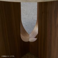 Audo Copenhagen（オドー・コペンハーゲン） / ANDROGYNE SIDE TABLE（アンドロジーン サイドテーブル）Φ50 / KUNIS BRECCIA STONE / クニス ブラシア ストーン / 大理石 / ダークステインドオークベース