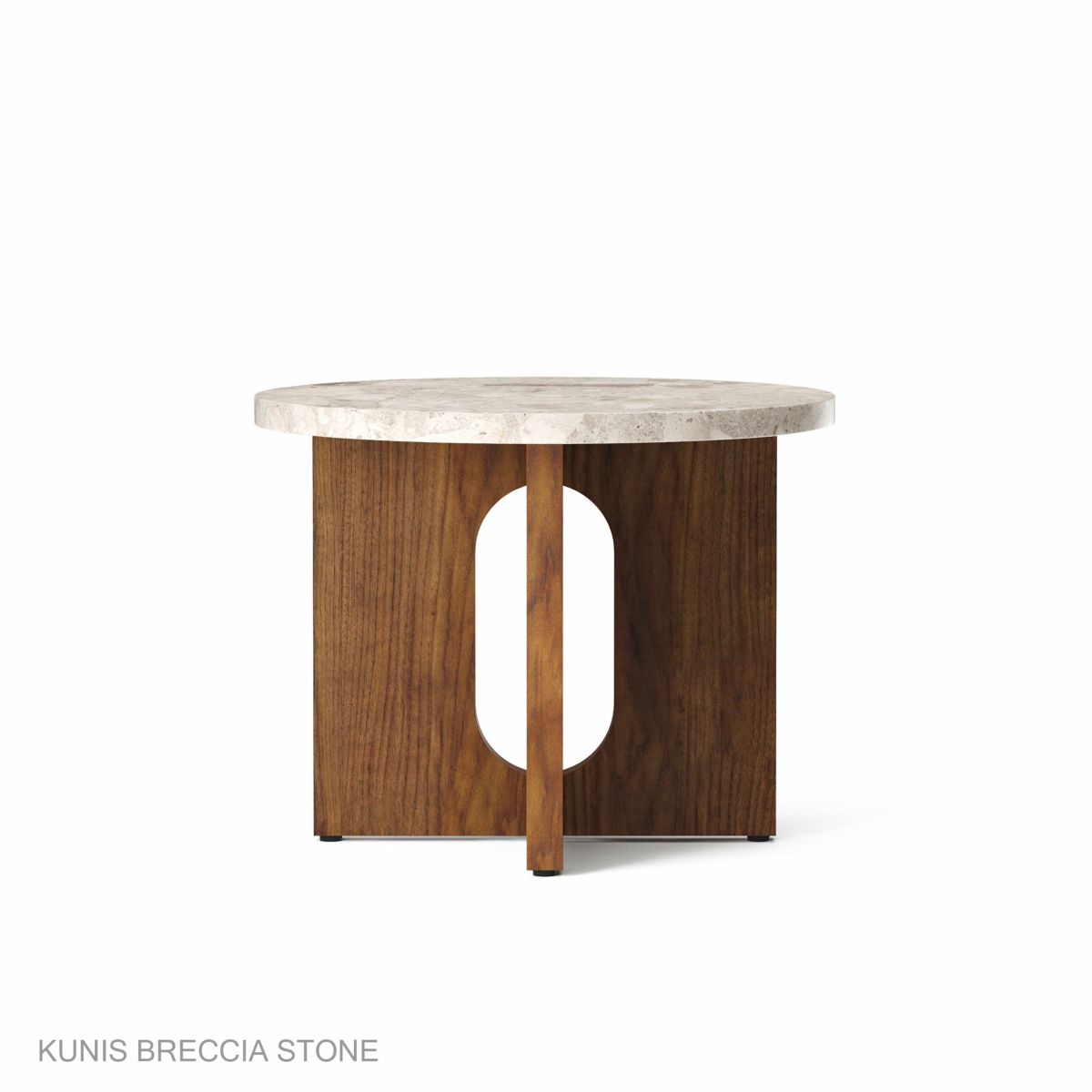 Audo Copenhagen（オドー・コペンハーゲン） / ANDROGYNE SIDE TABLE（アンドロジーン サイドテーブル）Φ50 / KUNIS BRECCIA STONE / クニス ブラシア ストーン / 大理石 / ウォルナットベース