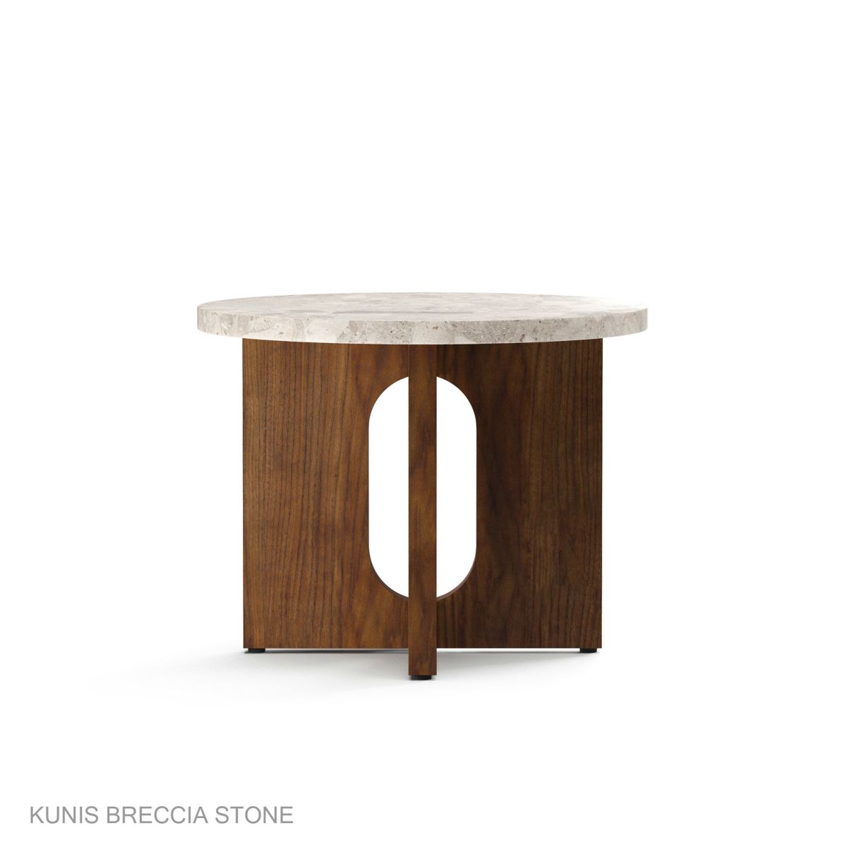 Audo Copenhagen（オドー・コペンハーゲン） / ANDROGYNE SIDE TABLE（アンドロジーン サイドテーブル）Φ50 / KUNIS BRECCIA STONE / クニス ブラシア ストーン / 大理石 / ウォルナットベース