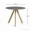 【セール】【旧仕様の為在庫限り】HAY（ヘイ） / CPH 20 ROUND（ラウンド） / Φ90cm / グレーリノリウム / 2～3人用 / テーブル