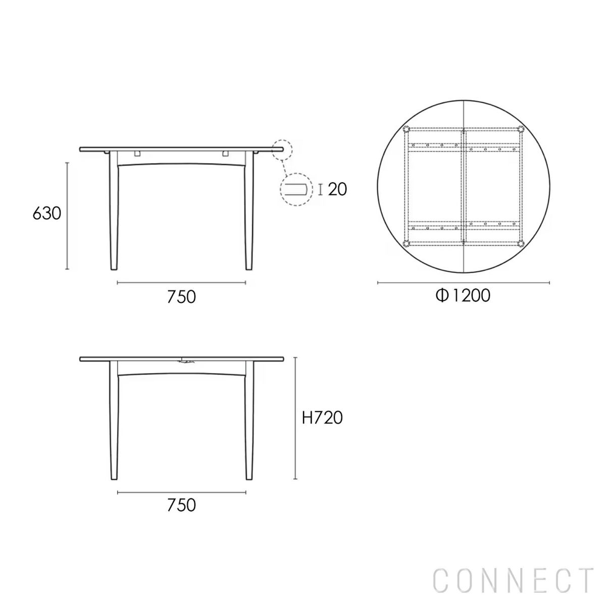 CARL HANSEN & SON （カール・ハンセン＆サン） / BM0121 / オーク材・オイル仕上げ / ダイニングテーブル