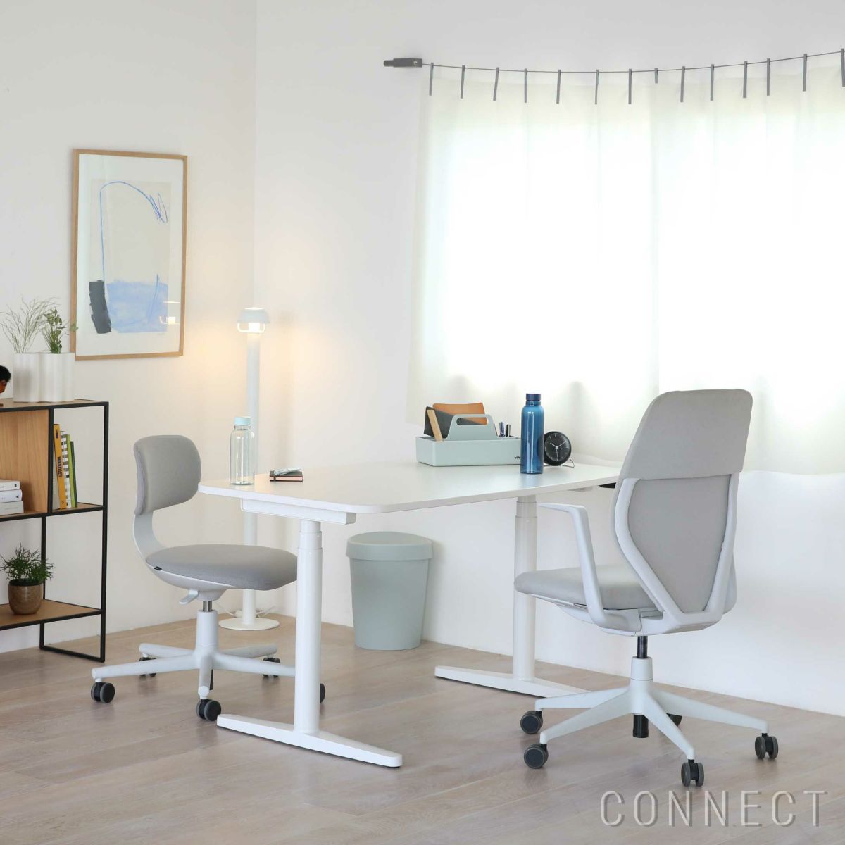 Vitra（ヴィトラ） / Tyde 2 Home Desk board shape（タイド2ホームデスク バレル） / メラミン天板 / ソフトライト脚・パウダーコート仕上げ / 130×75cm / 電動昇降デスク