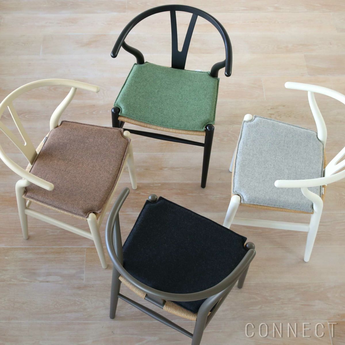 CARL HANSEN & SON （カール・ハンセン＆サン） / CU CH24 Cushion / Yチェア（ワイチェア）専用 両面 ファブリッククッション / Focus melange 60310 ライトグレー