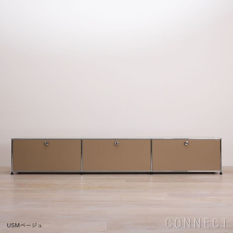 USMハラー（ユーエスエムハラー） / TV Board（テレビボード） / W2273×D373×H390mm / ドロップダウンドア×3（デイバイダーシェルフ×3） / USMベージュ