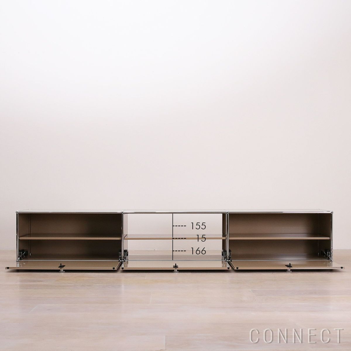 USMハラー（ユーエスエムハラー） / TV Board（テレビボード） / W2273×D373×H390mm / ドロップダウンドア×3（デイバイダーシェルフ×3） / USMベージュ