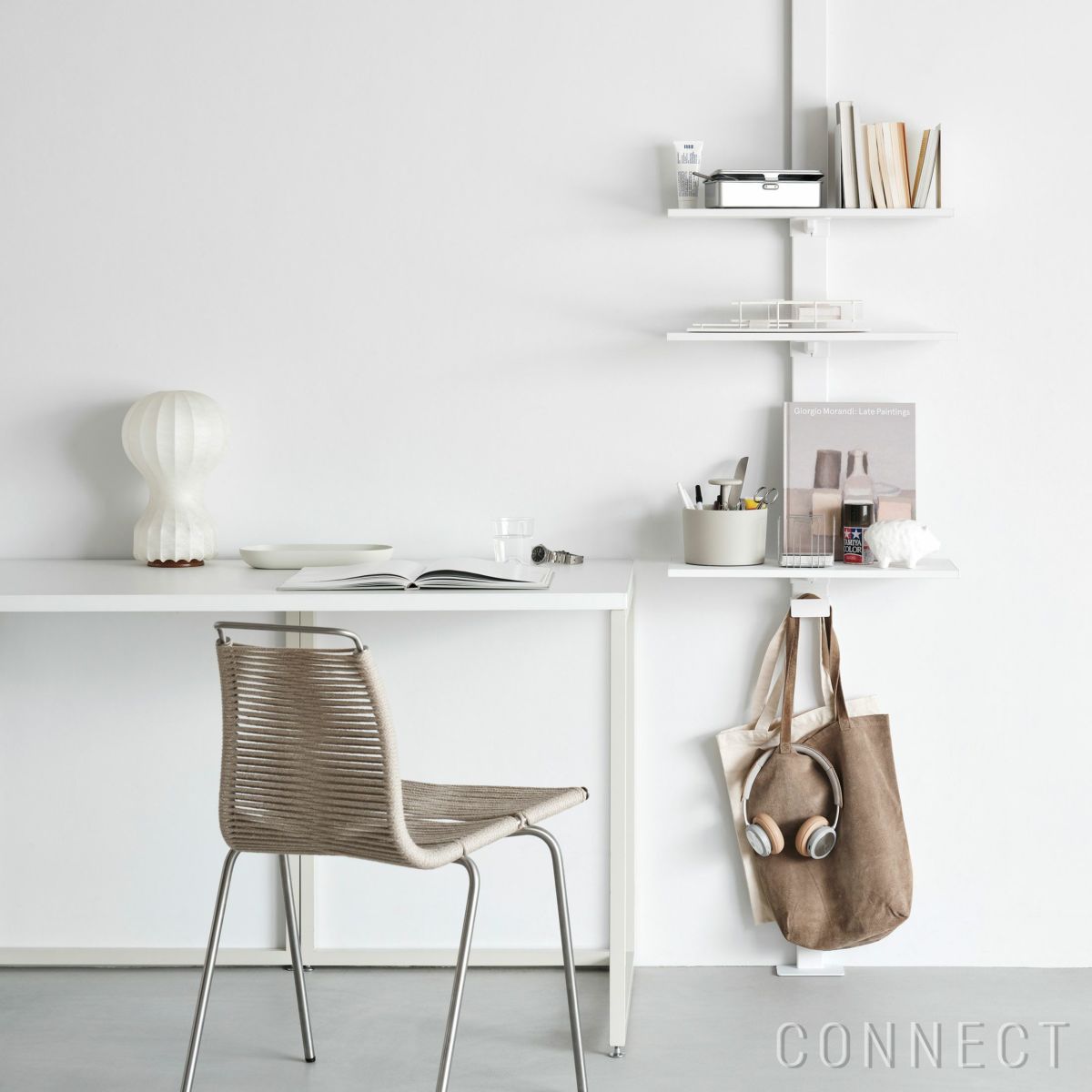 AIR SHELF（エアーシェルフ） / Deskside Shelf Set（デスクサイドシェルフセット） / SET-AS-DSS-WH / 突っ張り型収納