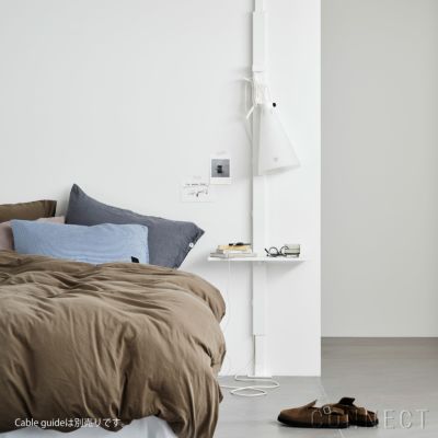 AIR SHELF（エアシェルフ） / Sidetable Shelf Set（サイドテーブルシェルフセット） / SET-AS-STS-WH / 突っ張り型収納
