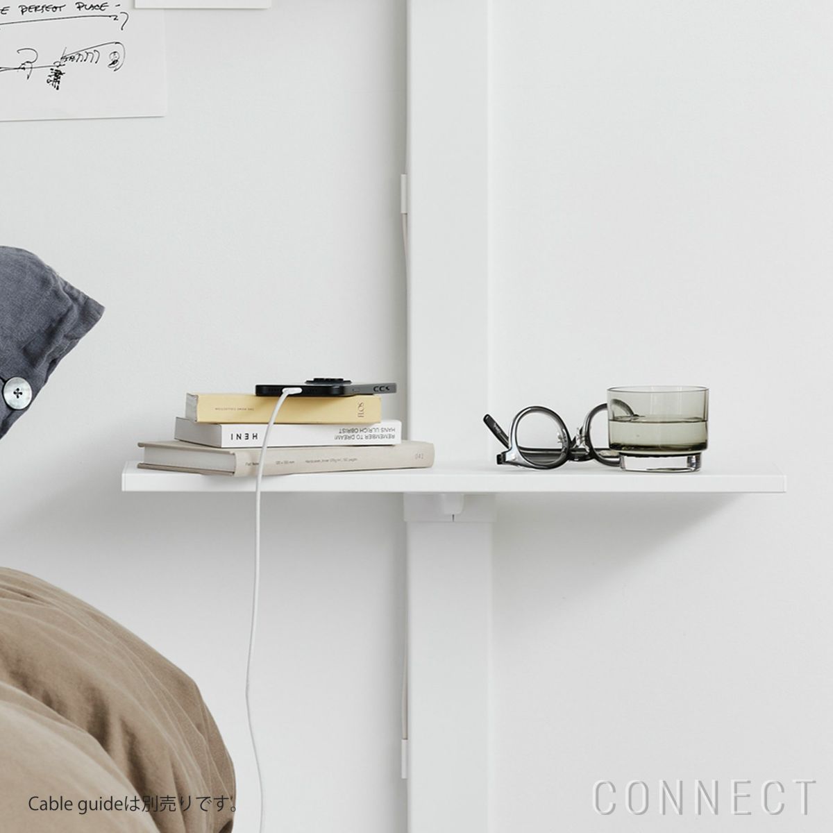 AIR SHELF（エアシェルフ）/ Sidetable Shelf Set（サイドテーブルシェルフセット）/ SET-AS-STS-WH / 突っ張り型収納