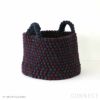 【アウトレット】HAY（ヘイ） / BEAD BASKET WITH HANDLE（バスケット） / バーガンディシェブロン / フェルト製収納バスケット