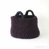 【アウトレット】HAY（ヘイ） / BEAD BASKET WITH HANDLE（バスケット） / バーガンディシェブロン / フェルト製収納バスケット
