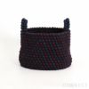 【アウトレット】HAY（ヘイ） / BEAD BASKET WITH HANDLE（バスケット） / バーガンディシェブロン / フェルト製収納バスケット