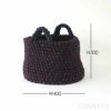 【アウトレット】HAY（ヘイ） / BEAD BASKET WITH HANDLE（バスケット） / バーガンディシェブロン / フェルト製収納バスケット
