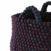【アウトレット】HAY（ヘイ） / BEAD BASKET WITH HANDLE（バスケット） / バーガンディシェブロン / フェルト製収納バスケット