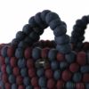 【アウトレット】HAY（ヘイ） / BEAD BASKET WITH HANDLE（バスケット） / バーガンディシェブロン / フェルト製収納バスケット