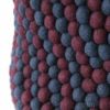 【アウトレット】HAY（ヘイ） / BEAD BASKET WITH HANDLE（バスケット） / バーガンディシェブロン / フェルト製収納バスケット