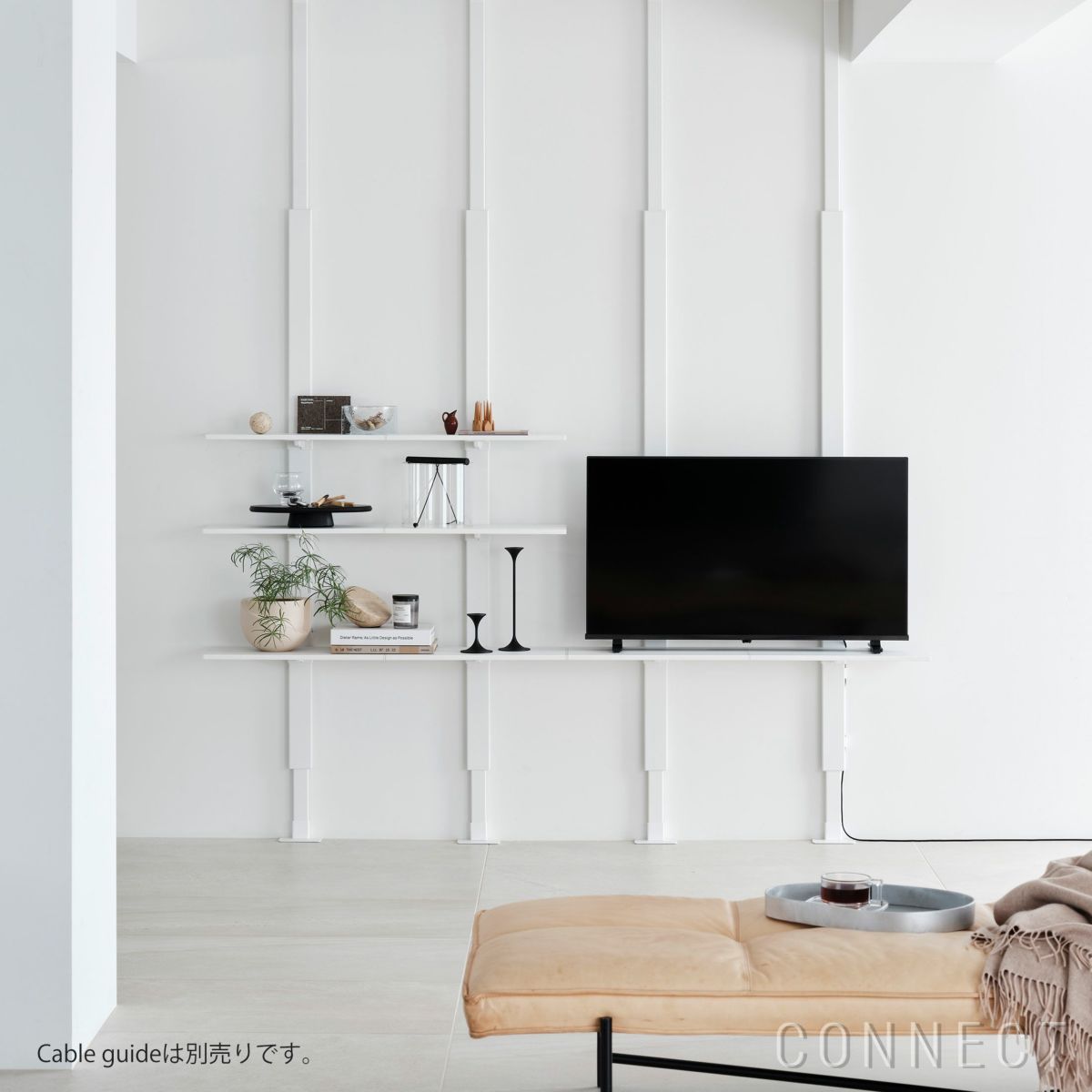 AIR SHELF（エアシェルフ） / TVboard Shelf Set（テレビボードシェルフセット） / SET-AS-TS-WH / 突っ張り型収納