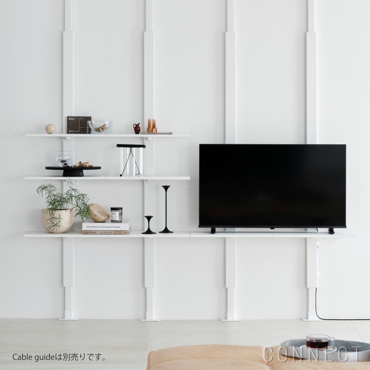 AIR SHELF（エアシェルフ） / TVboard Shelf Set（テレビボードシェルフセット） / SET-AS-TS-WH / 突っ張り型収納